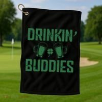 Drinking Buddies Beer Cheer Drinking Team Saint Patrick's Day Golf Towel thumb 1