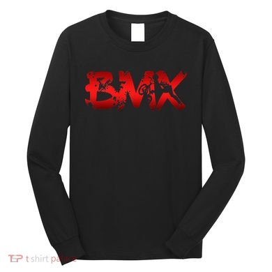 Distressed Bmx Bike Riders Long Sleeve Shirt