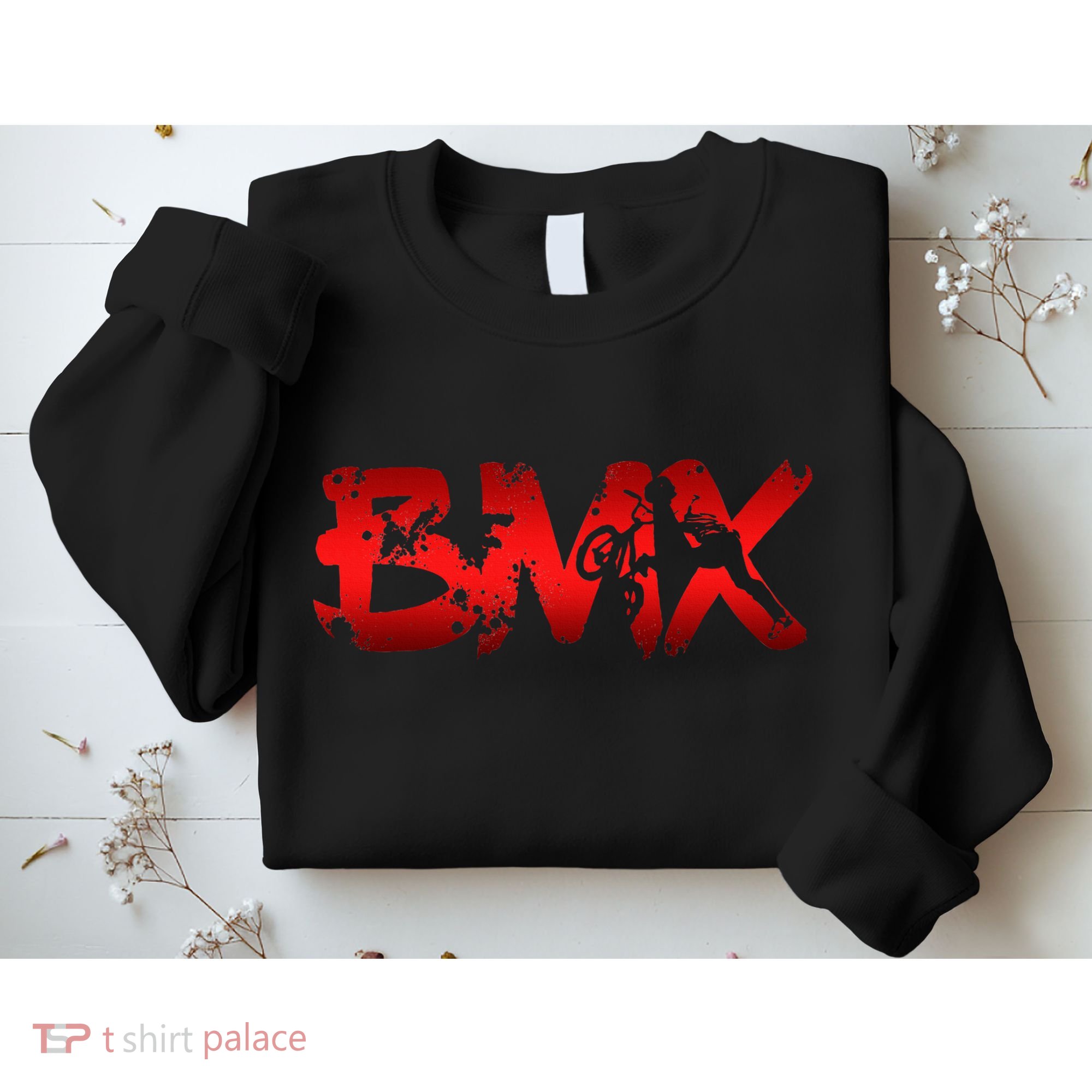 Distressed Bmx Bike Riders Sweatshirt