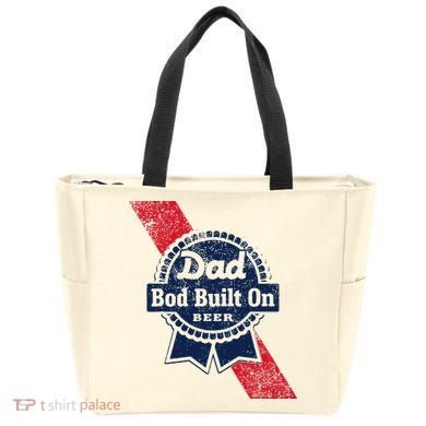 Dad Bod Built On Beer Funny Beer Tote Bag