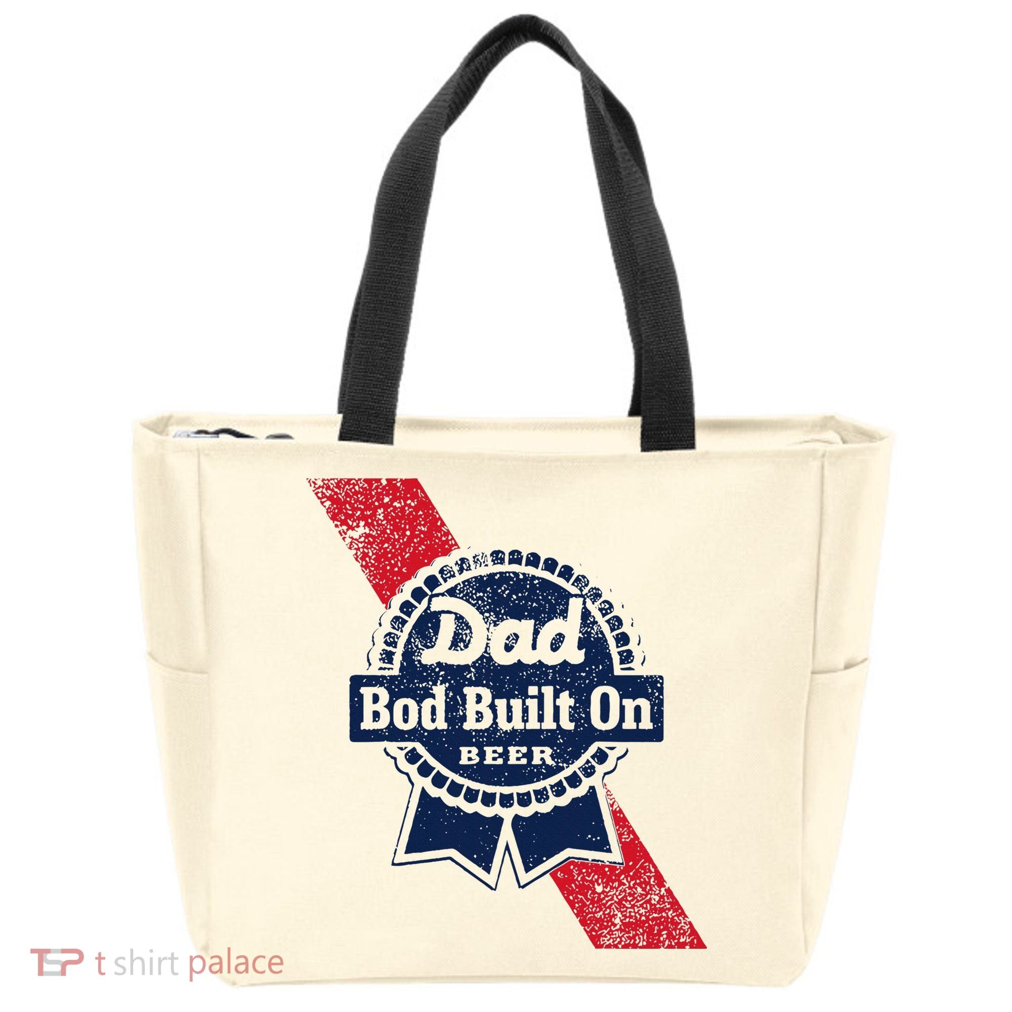 Dad Bod Built On Beer Funny Beer Tote Bag