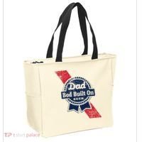 Dad Bod Built On Beer Funny Beer Tote Bag thumb 2