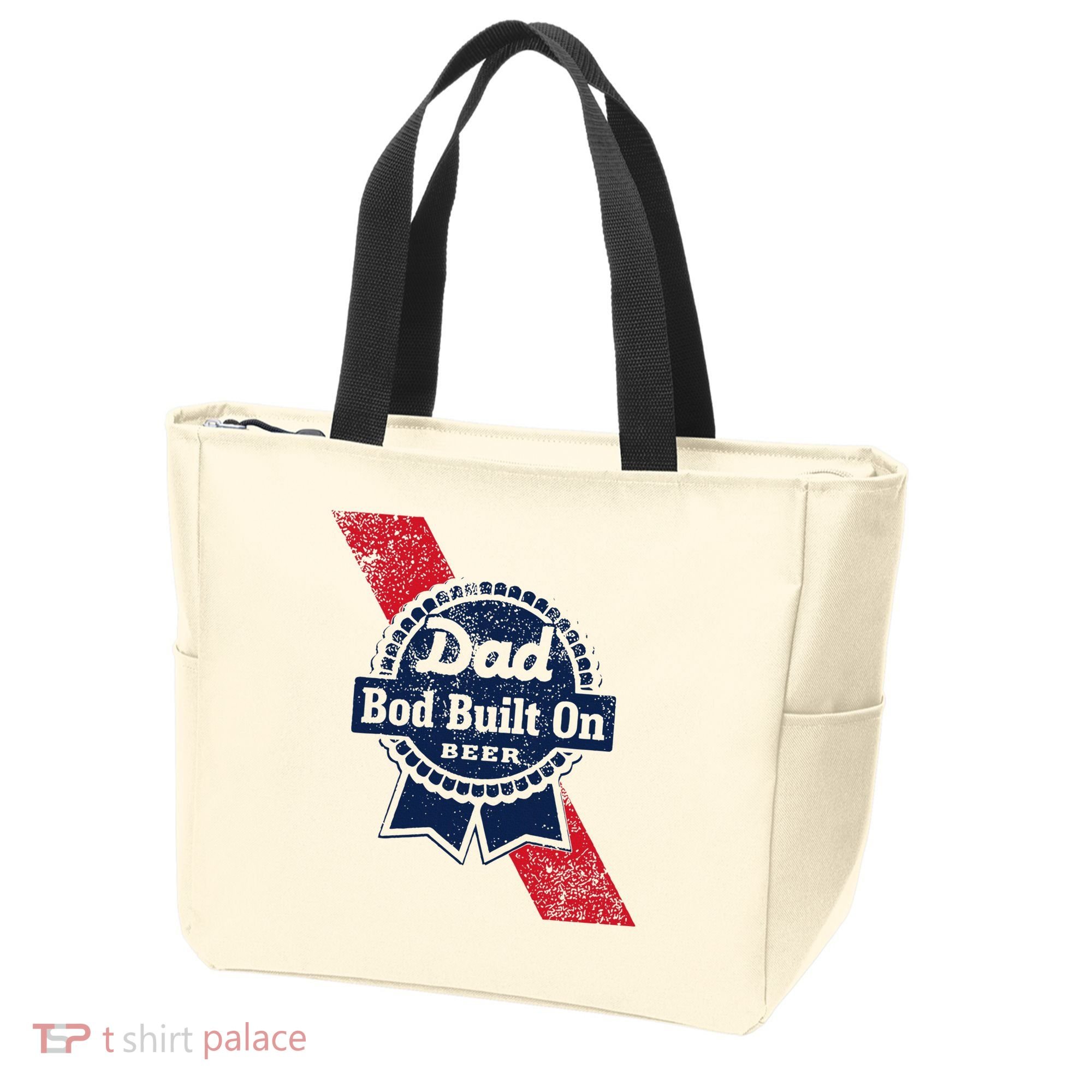 Dad Bod Built On Beer Funny Beer Tote Bag