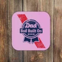 Dad Bod Built On Beer Funny Beer Coaster thumb 0