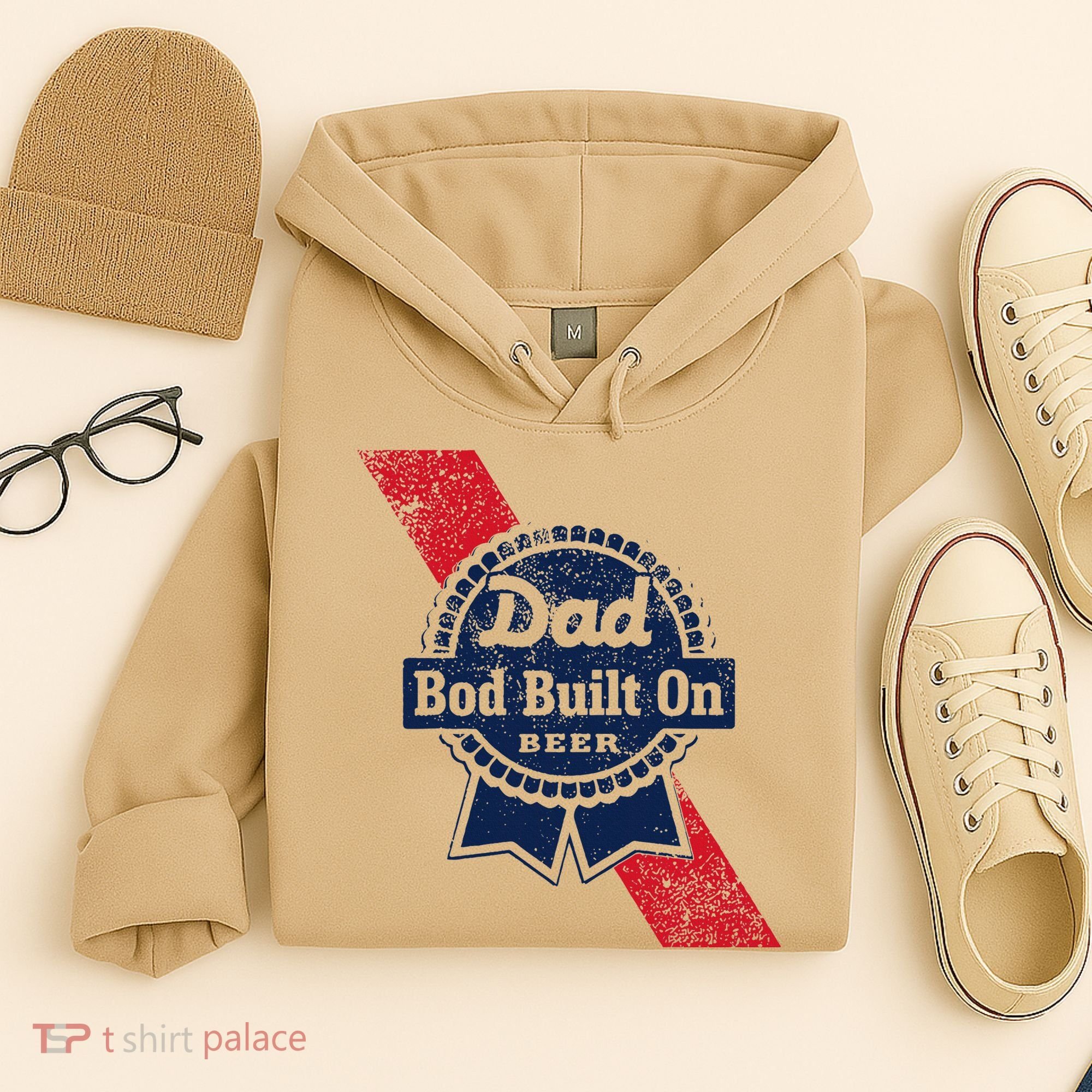 Dad Bod Built On Beer Funny Beer Hoodie