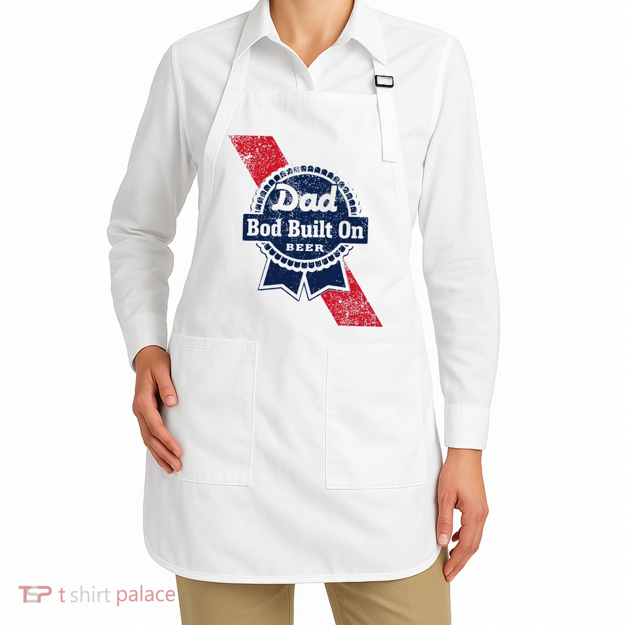 Dad Bod Built On Beer Funny Beer Apron