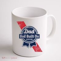 Dad Bod Built On Beer Funny Beer Coffee Mug thumb 1