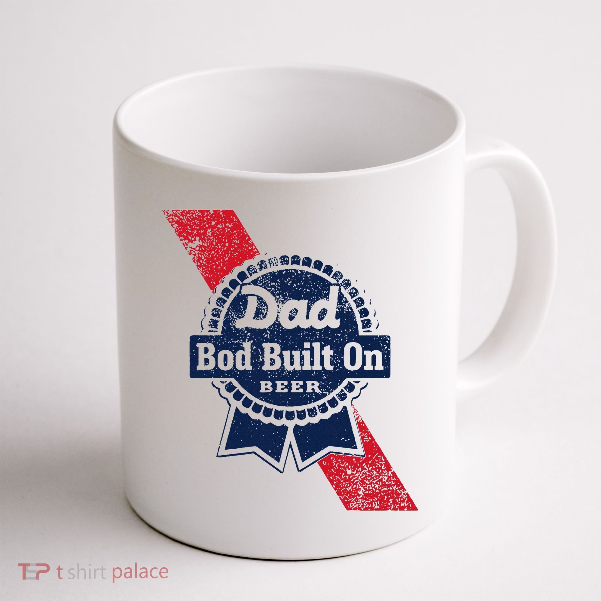 Dad Bod Built On Beer Funny Beer Coffee Mug