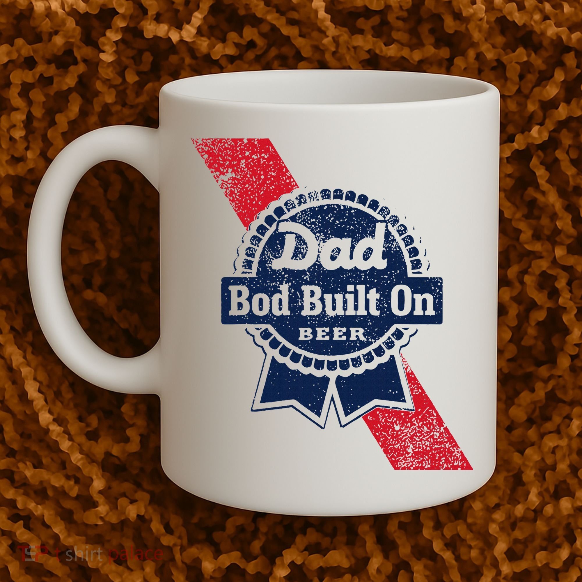 Dad Bod Built On Beer Funny Beer Coffee Mug