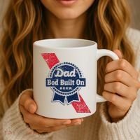 Dad Bod Built On Beer Funny Beer Coffee Mug thumb 3