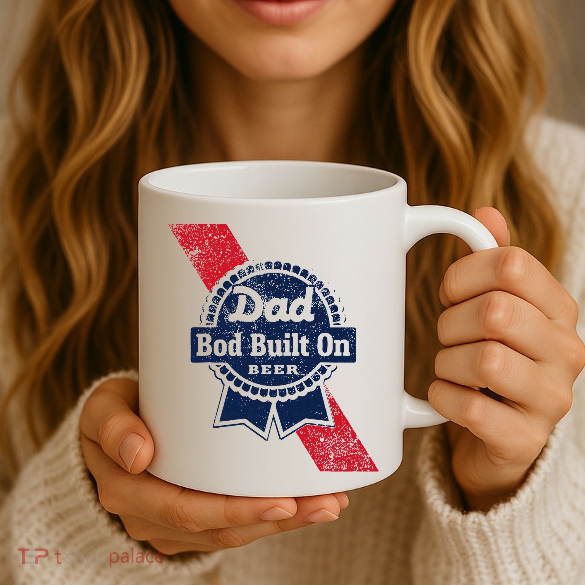 Dad Bod Built On Beer Funny Beer Coffee Mug