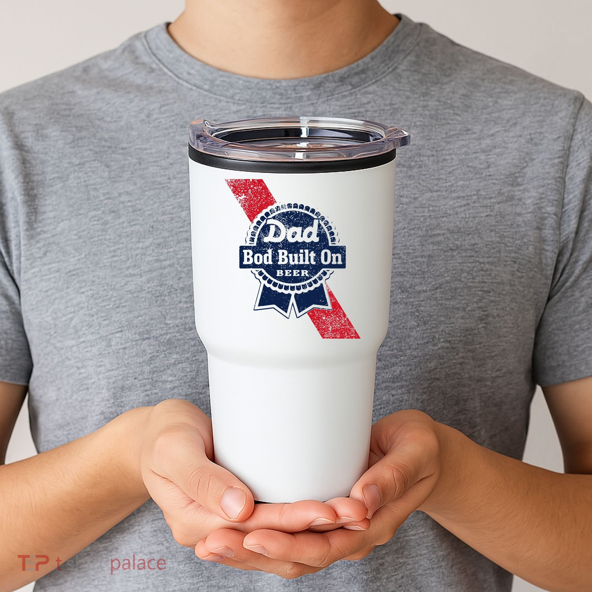 Dad Bod Built On Beer Funny Beer Tumbler