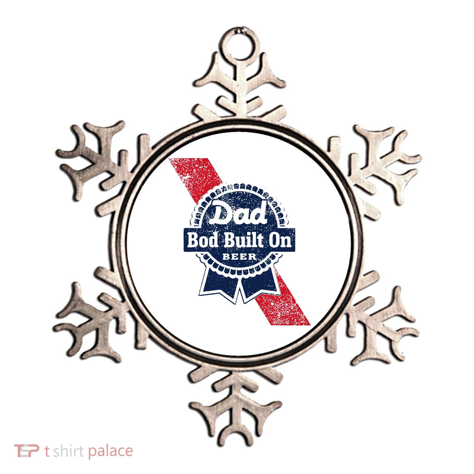 Dad Bod Built On Beer Funny Beer Ornament
