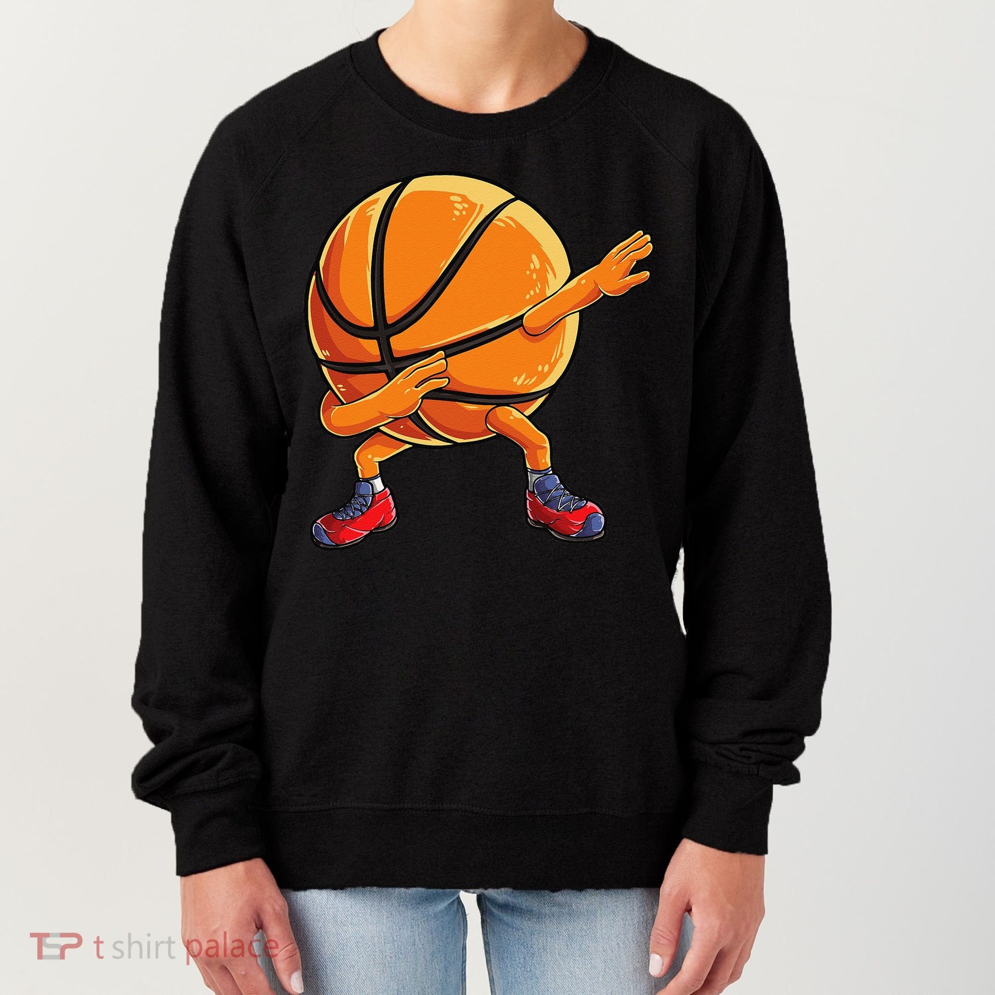 Dabbing Basketball Ball Funny Sports Player Women's Sweatshirt