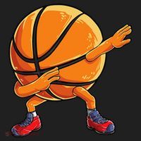 Dabbing Basketball Ball Funny Sports Player Women's Sweatshirt thumb 2