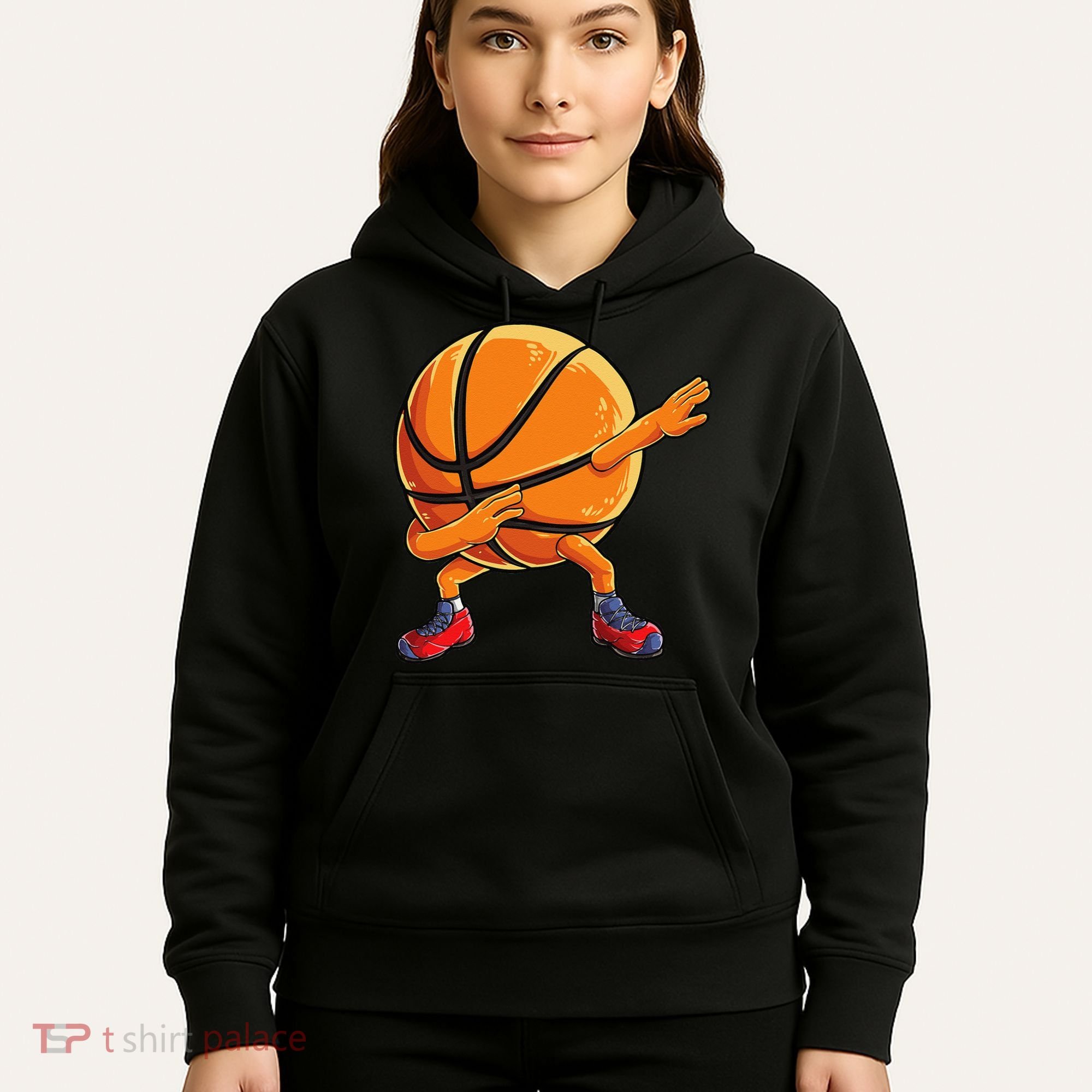 Dabbing Basketball Ball Funny Sports Player Hoodie