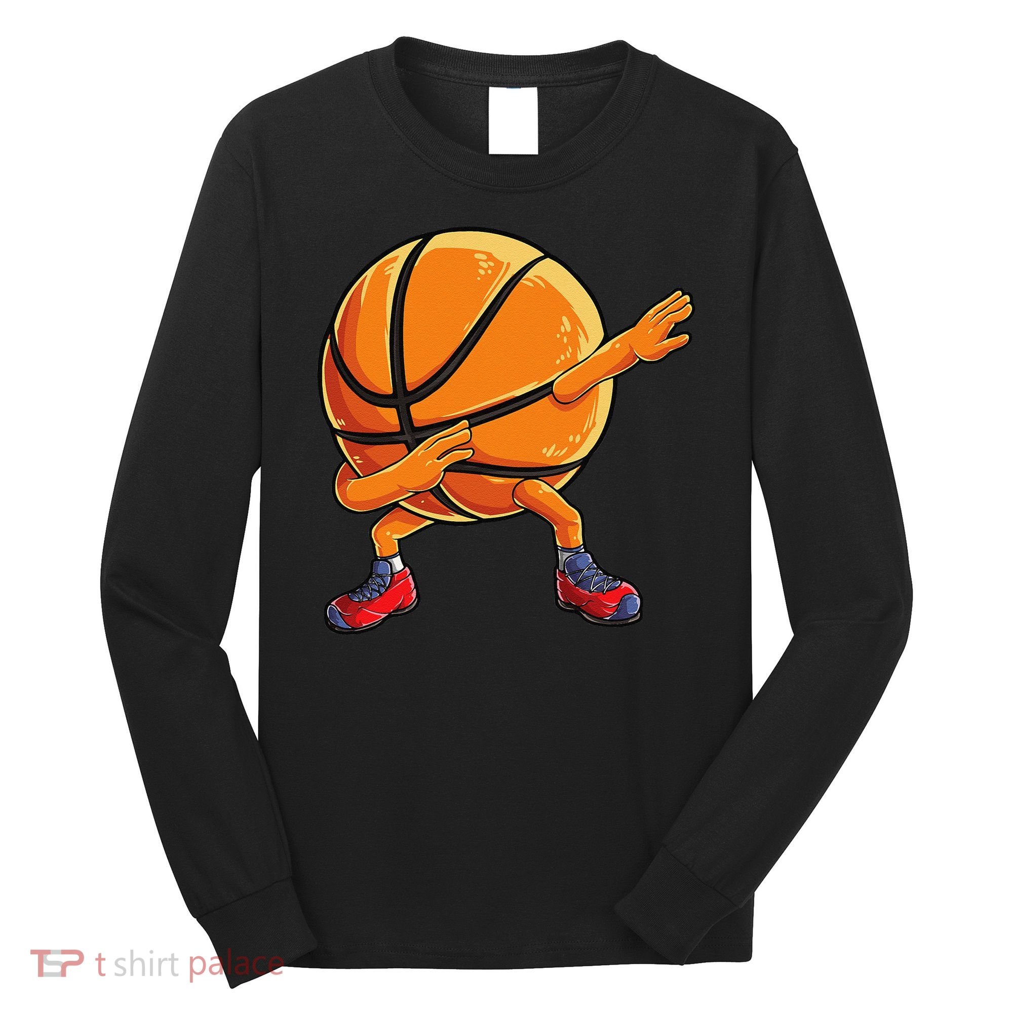 Dabbing Basketball Ball Funny Sports Player Long Sleeve Shirt