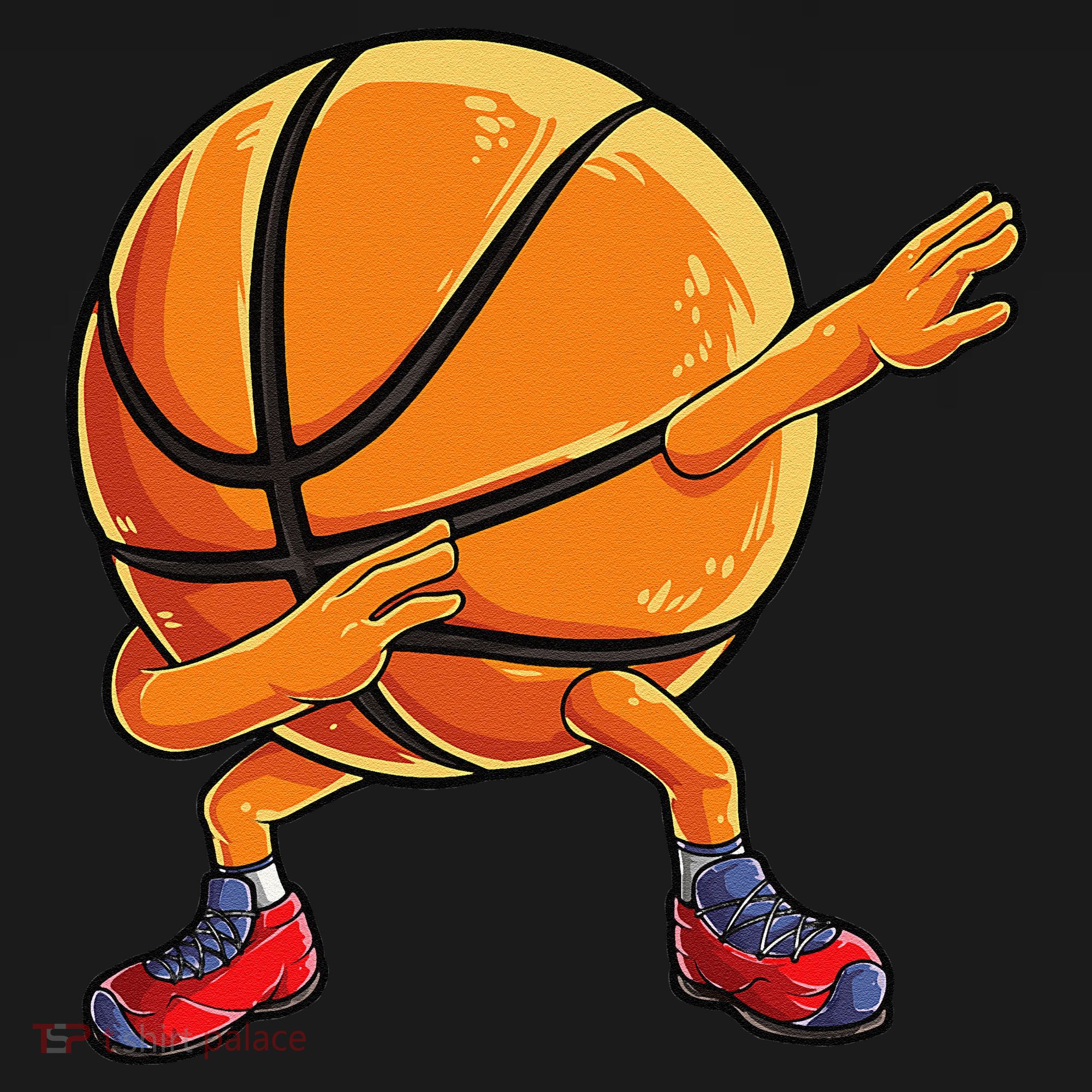 Dabbing Basketball Ball Funny Sports Player Long Sleeve Shirt