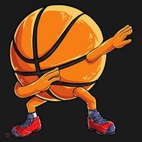 Dabbing Basketball Ball Funny Sports Player Sweatshirt thumb 3