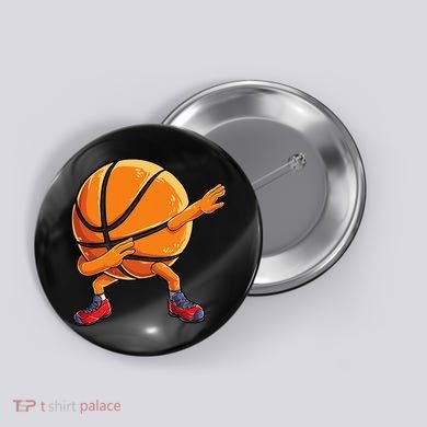 Dabbing Basketball Ball Funny Sports Player Button