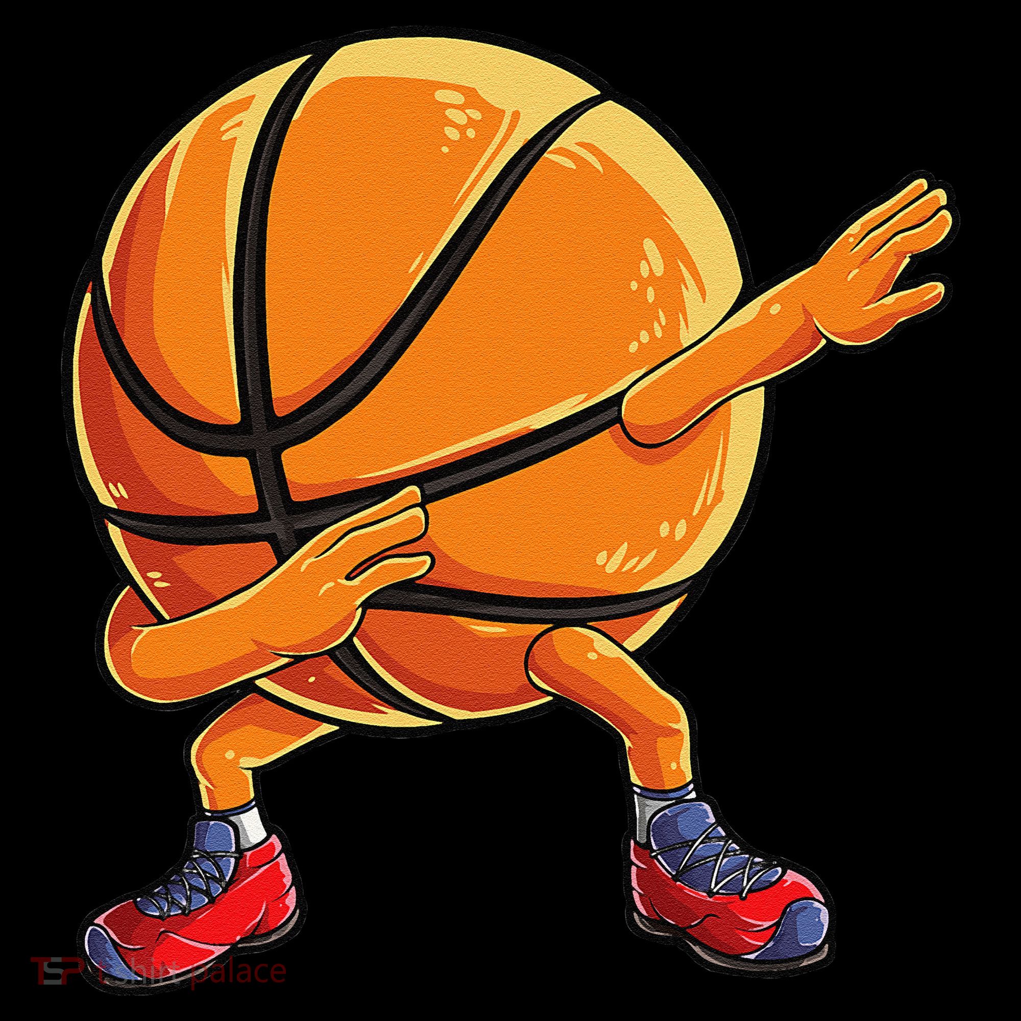 Dabbing Basketball Ball Funny Sports Player Women's Hoodie