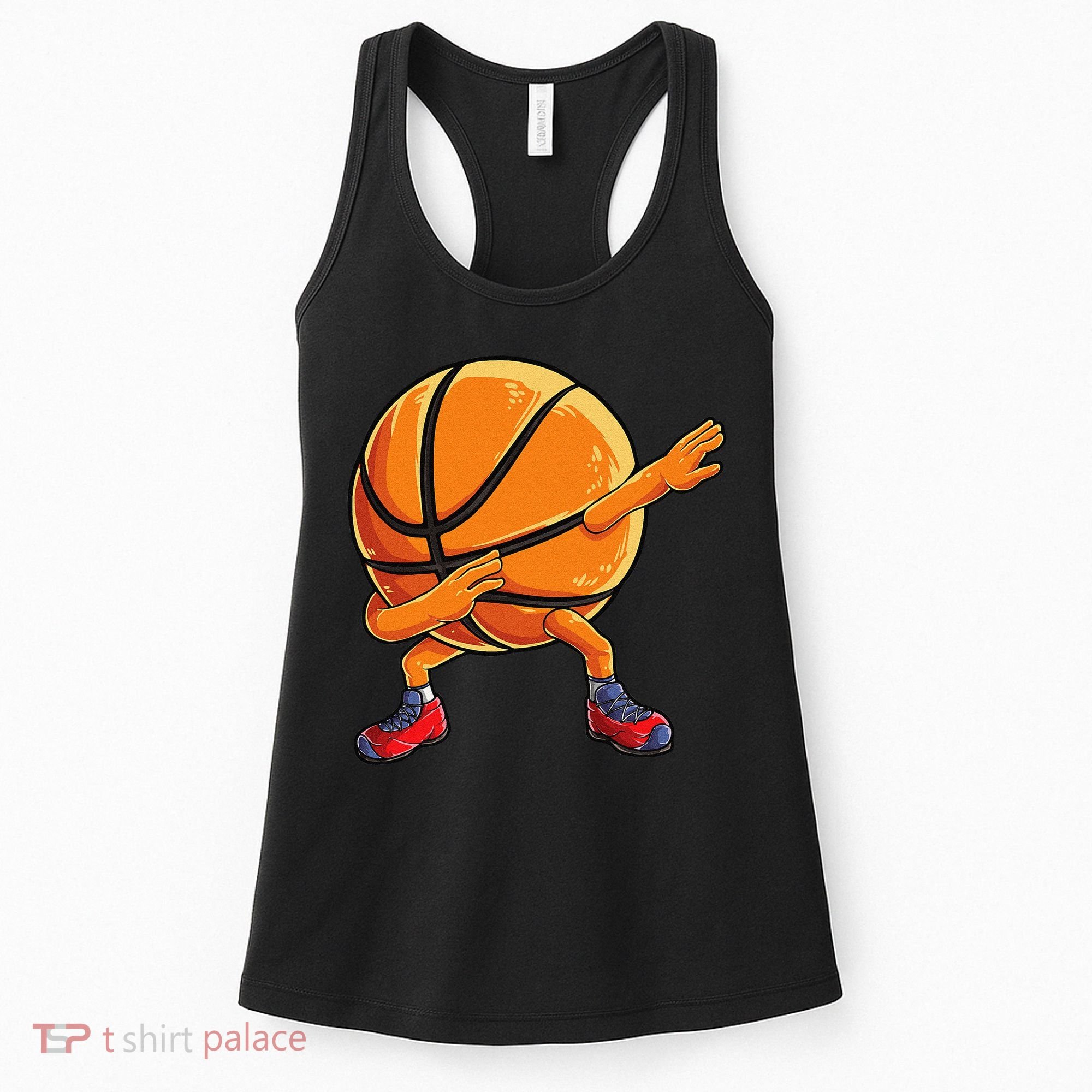 Dabbing Basketball Ball Funny Sports Player Women's Tank Top