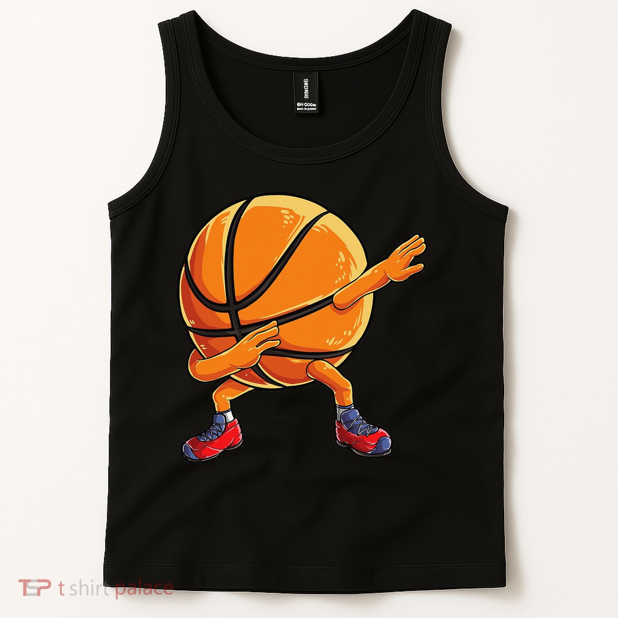Dabbing Basketball Ball Funny Sports Player Tank Top