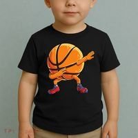 Dabbing Basketball Ball Funny Sports Player Toddler T-Shirt thumb 2