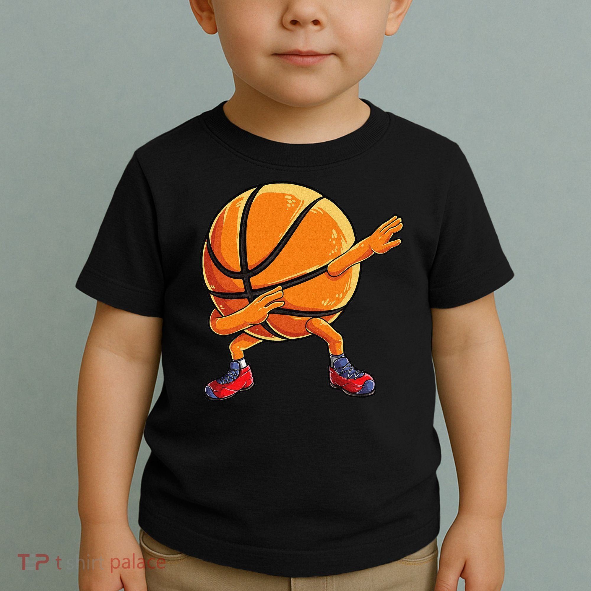 Dabbing Basketball Ball Funny Sports Player Toddler T-Shirt