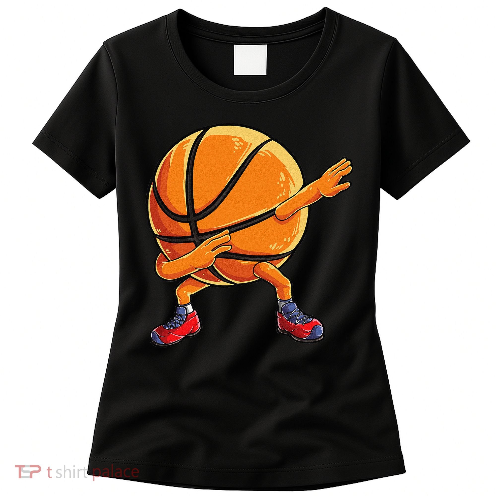 Dabbing Basketball Ball Funny Sports Player Women's T-Shirt