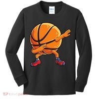 Dabbing Basketball Ball Funny Sports Player Kids Long Sleeve Shirt thumb 0