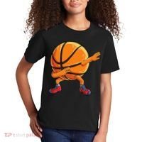 Dabbing Basketball Ball Funny Sports Player Kids T-Shirt thumb 2