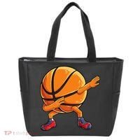 Dabbing Basketball Ball Funny Sports Player Tote Bag thumb 0
