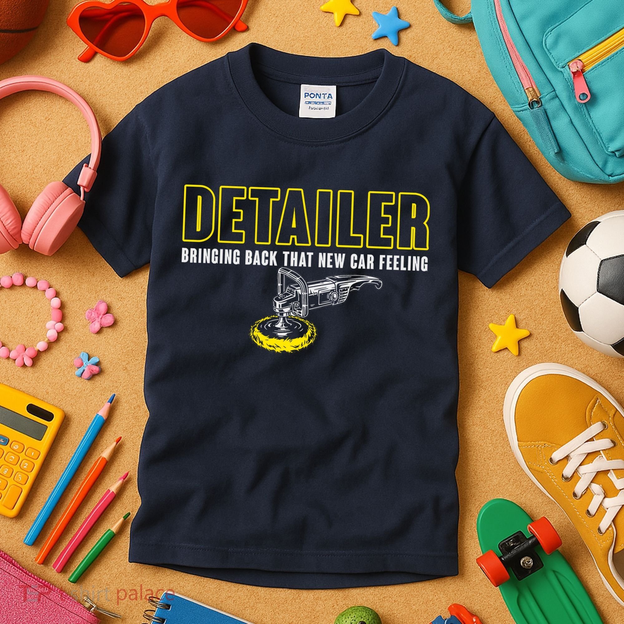 Detailer Bringing Back That New Car Feeling Auto Detailing Kids T-Shirt