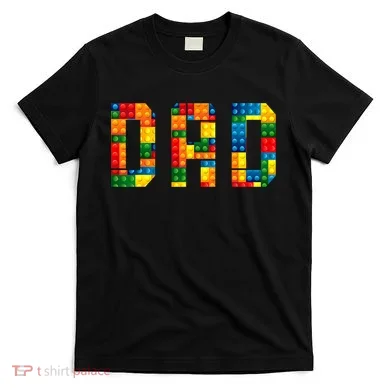 Dad Brick Builder Funny Blocks Master Builder T-Shirt
