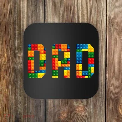 Dad Brick Builder Funny Blocks Master Builder Coaster