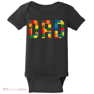 Dad Brick Builder Funny Blocks Master Builder Baby Bodysuit