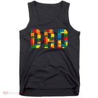 Dad Brick Builder Funny Blocks Master Builder Tank Top thumb 0