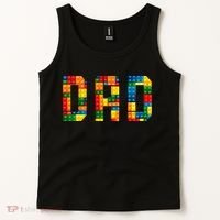 Dad Brick Builder Funny Blocks Master Builder Tank Top thumb 2
