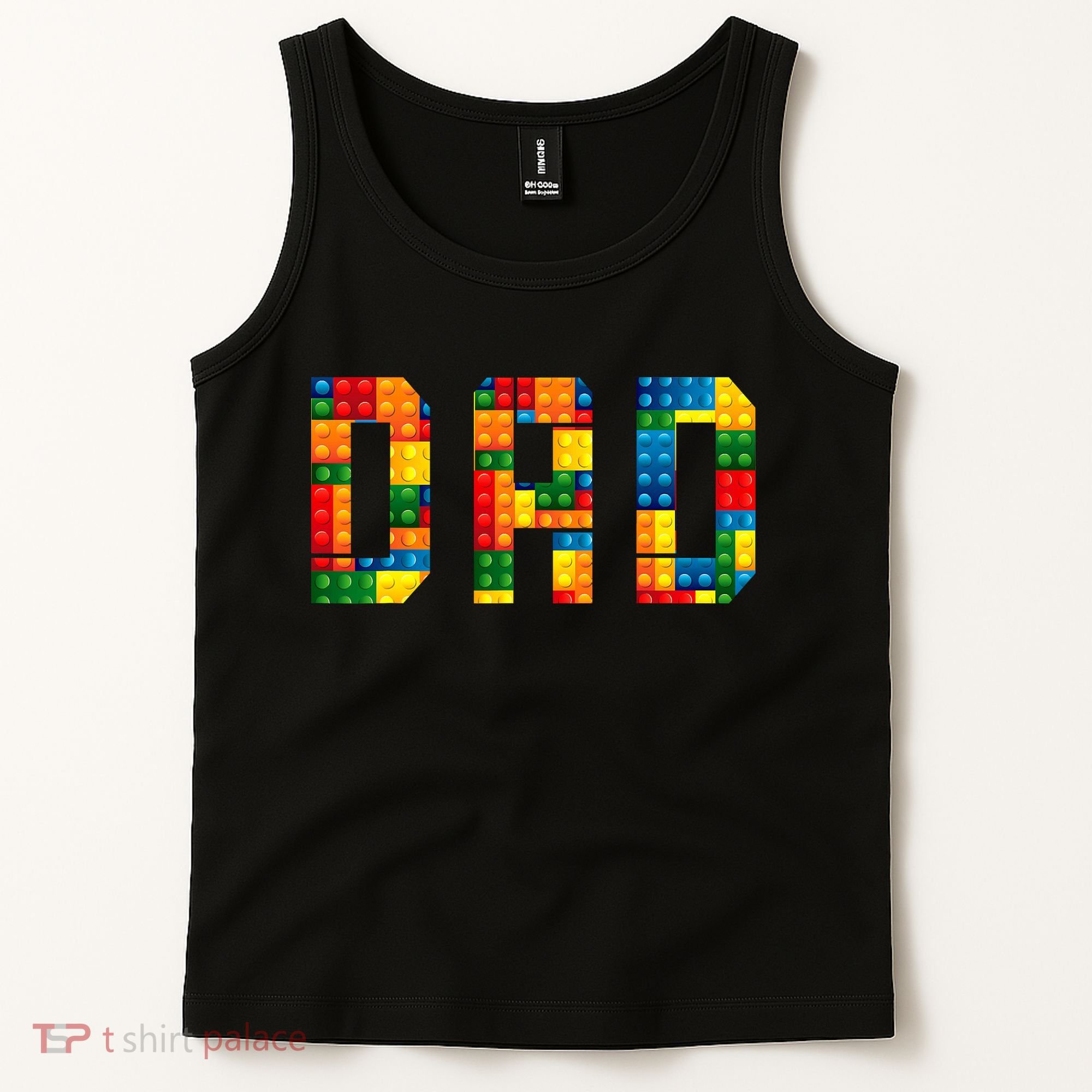 Dad Brick Builder Funny Blocks Master Builder Tank Top