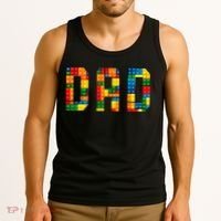 Dad Brick Builder Funny Blocks Master Builder Tank Top thumb 3