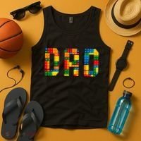 Dad Brick Builder Funny Blocks Master Builder Tank Top thumb 4