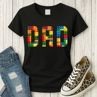 Dad Brick Builder Funny Blocks Master Builder Women's T-Shirt thumb 3