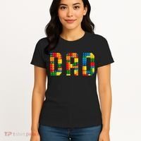 Dad Brick Builder Funny Blocks Master Builder Women's T-Shirt thumb 4