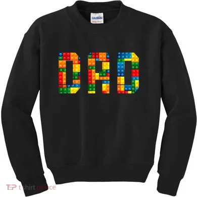 Dad Brick Builder Funny Blocks Master Builder Kids Sweatshirt