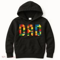 Dad Brick Builder Funny Blocks Master Builder Kids Hoodie thumb 0