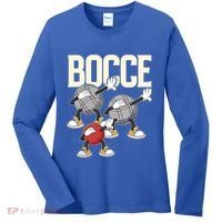 Dabbing Bocce Ball With Jack Bocci Dab Bocce Ball Gift Women's Long Sleeve Shirt thumb 0