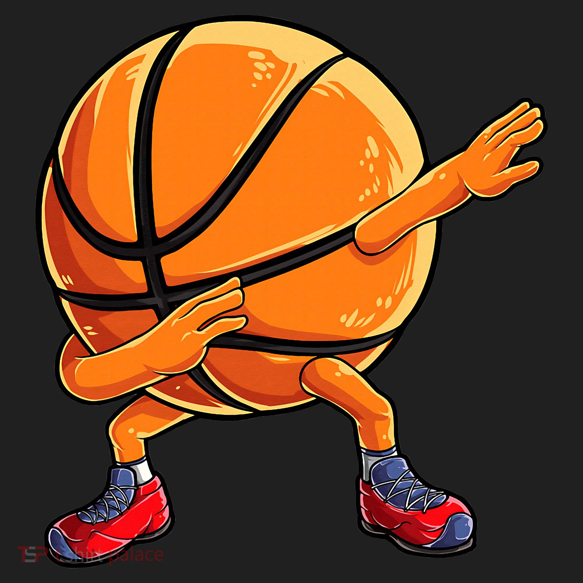Dabbing Basketball Ball Funny  Sports Player Women's Sweatshirt