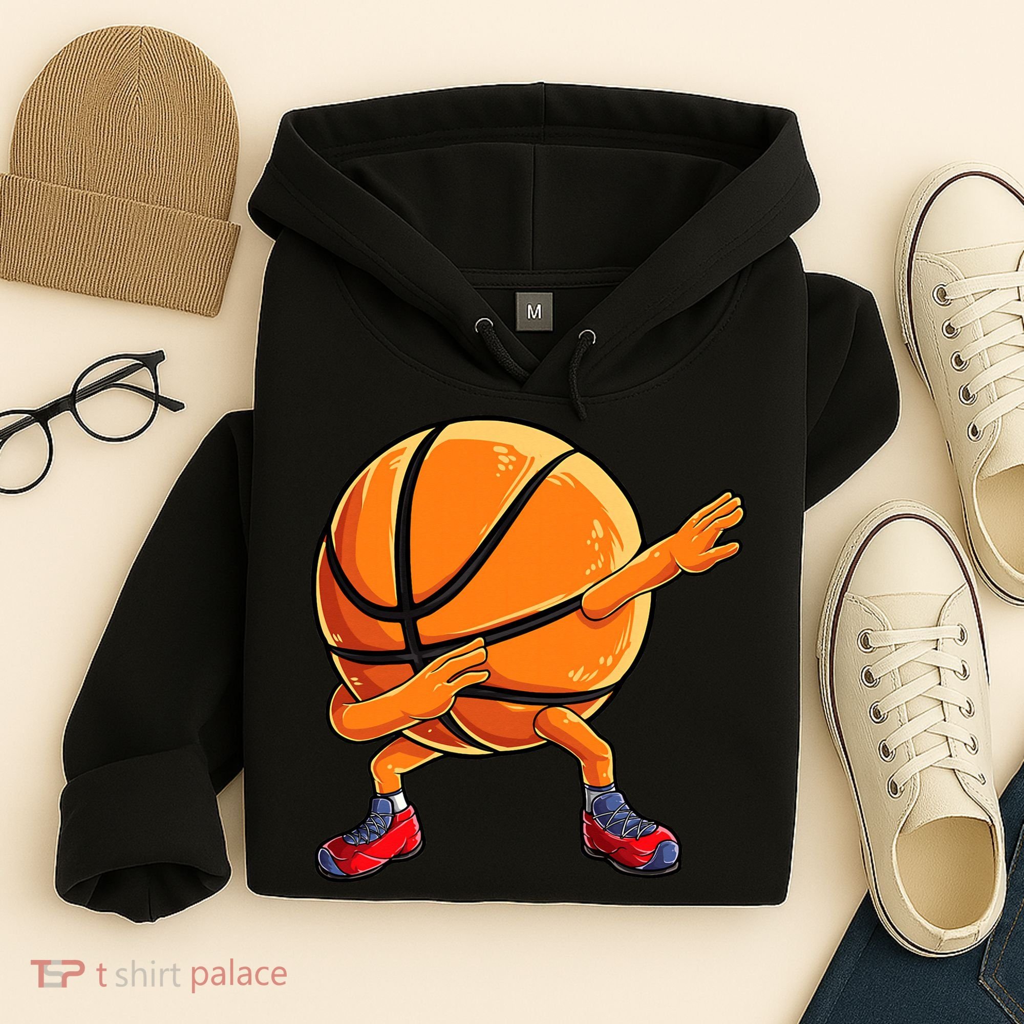 Dabbing Basketball Ball Funny  Sports Player Hoodie