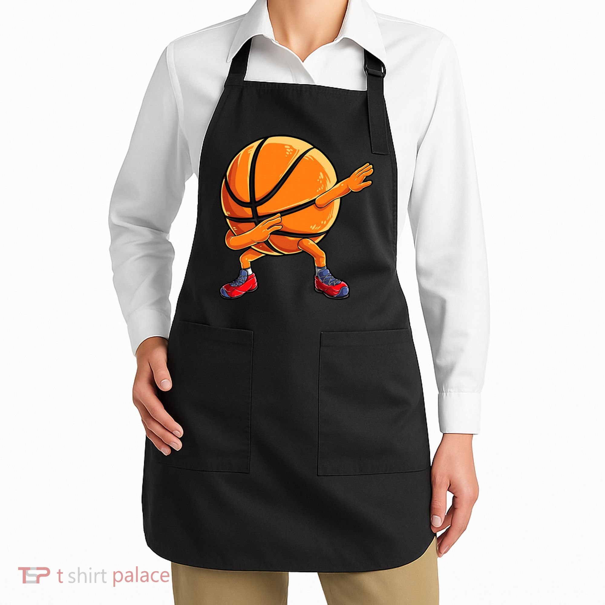 Dabbing Basketball Ball Funny  Sports Player Apron